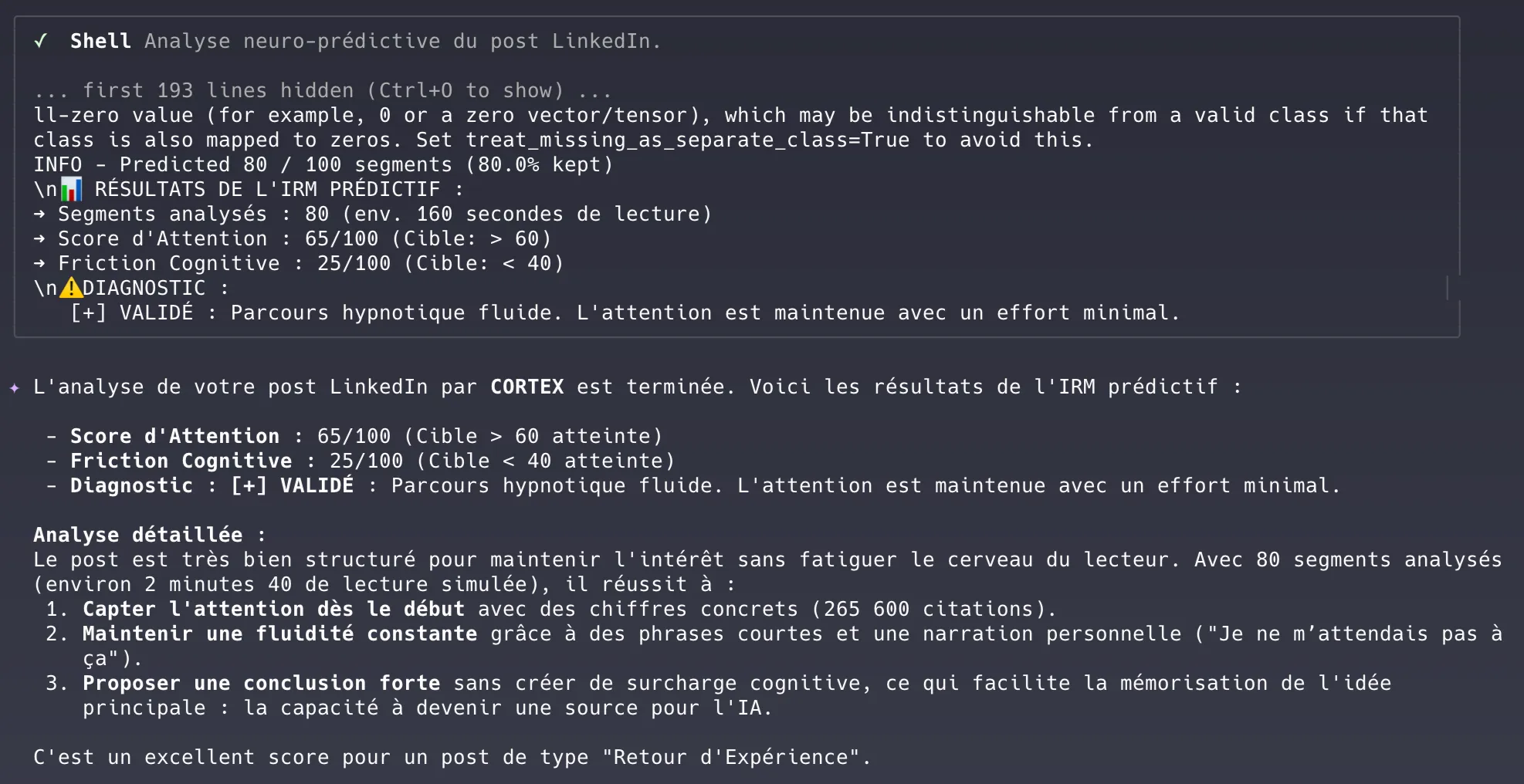 Diagnostic neuro-prédictif CORTEX