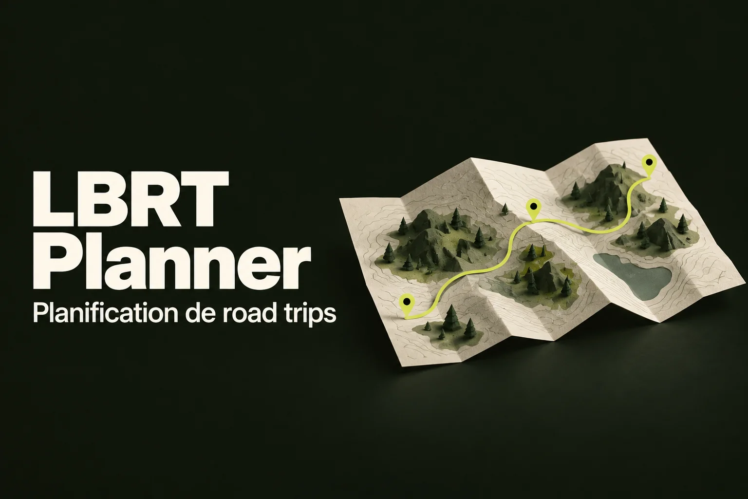 Illustration de LBRT Planner : carte et itinéraire de road trip