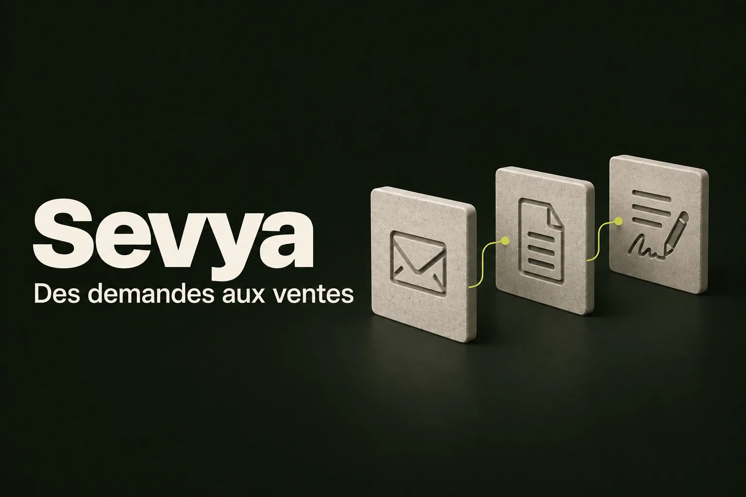 Illustration de Sevya : parcours de la demande au devis et à la vente