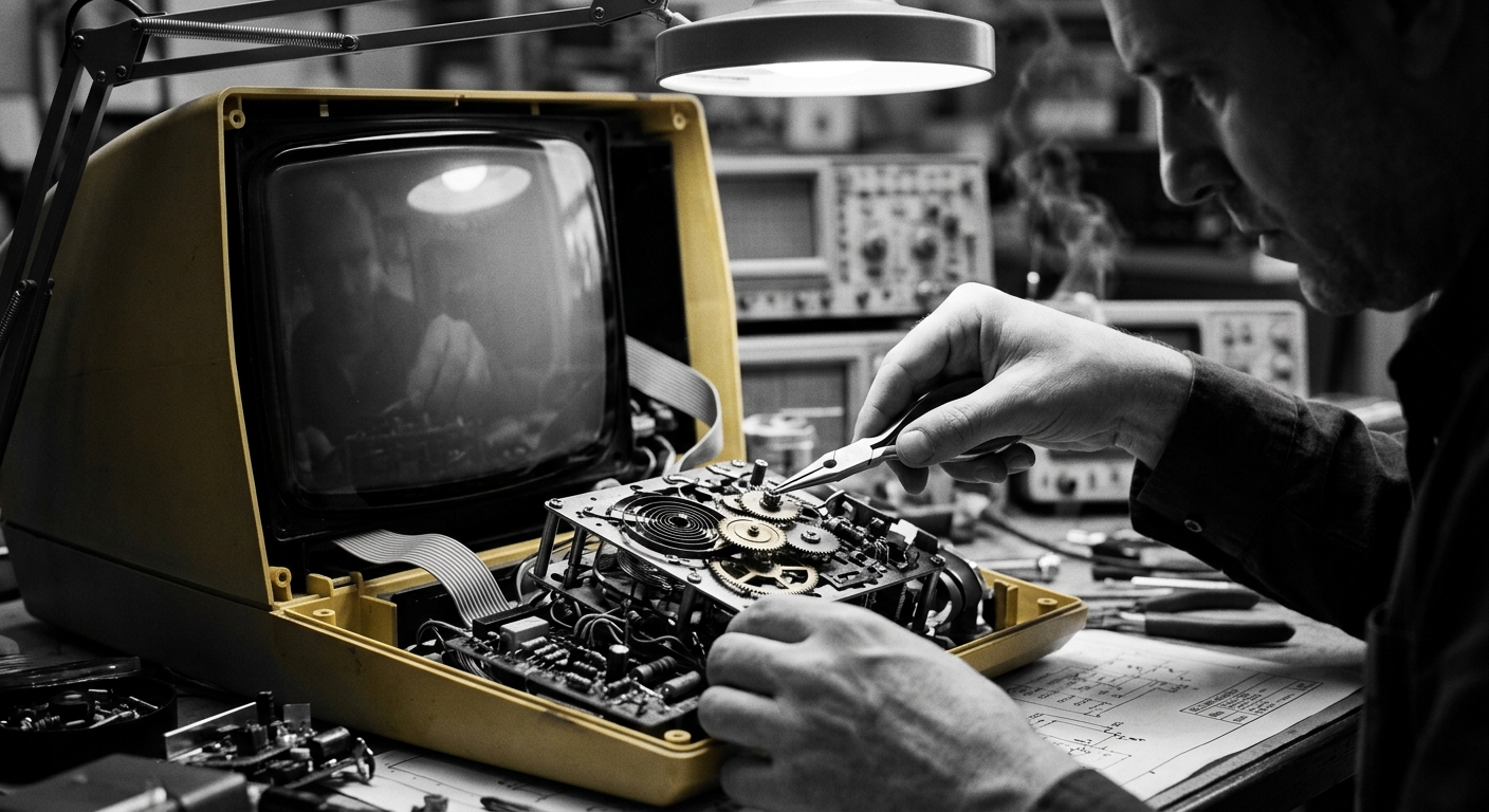 Illustration : Un artisan façonnant un cœur mécanique complexe